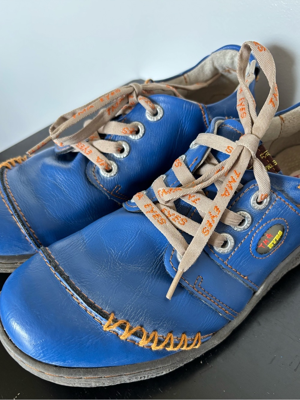 TMA EYES Stitched Leather Walking Hiking Shoes Womens Size 41 EUR (9 US) Blue - Picture 10 of 15